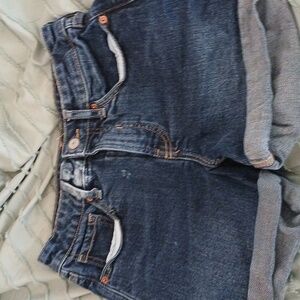 dark wash shorts